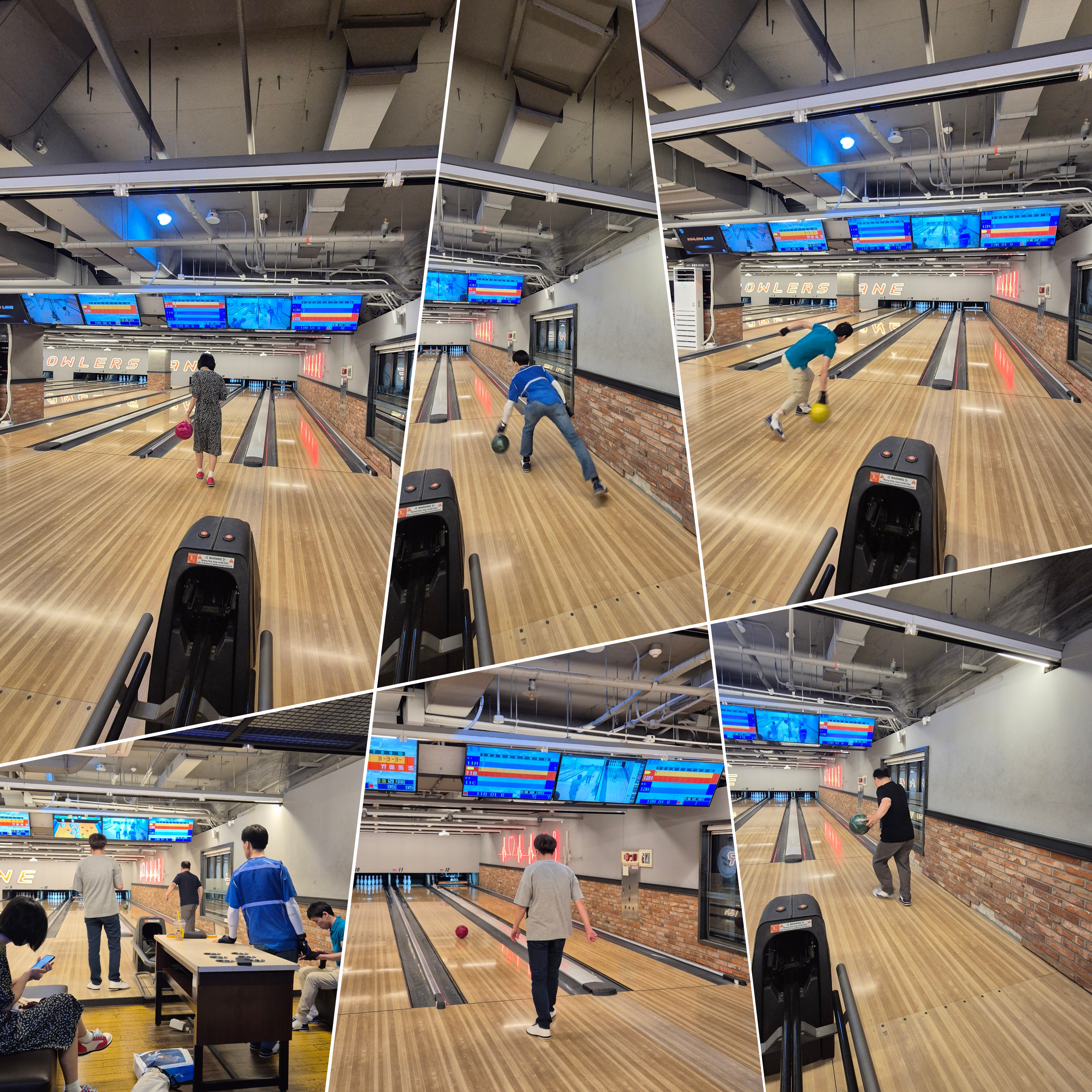 6월 12일 볼링 B팀#목요일#볼러스레인 볼링장~~!!